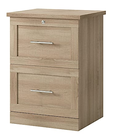Realspace® 17"D Vertical 2-Drawer File Cabinet, Spring Oak