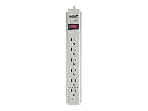 6 Outlet Surge Protector Power Strip with Low-Profile Plug with