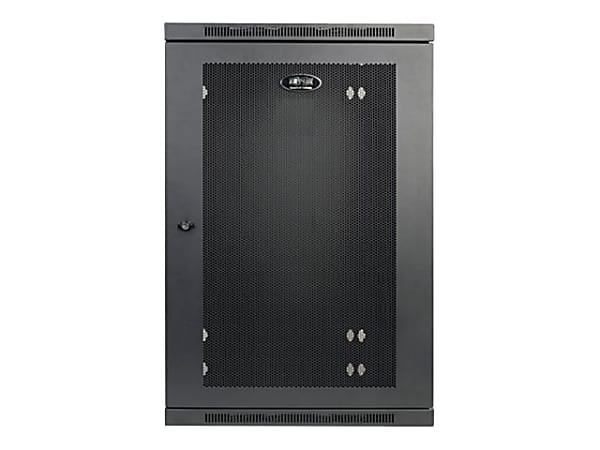 Tripp Lite 18U Wall Mount Rack Enclosure Server Cabinet Hinged Wallmount 13" Depth - Rack cabinet - wall mountable - black - 18U - 19"
