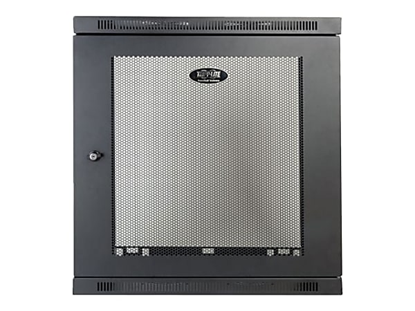 Tripp Lite 12U Wall Mount Rack Enclosure Server Cabinet Wallmount 13" Depth - Rack cabinet - wall mountable - black - 12U - 19"