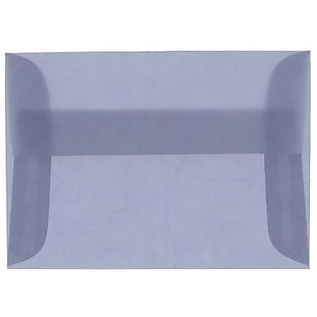 JAM Paper® Translucent Envelopes, #4 Bar (A1), Gummed Seal, Wisteria Purple, Pack Of 25