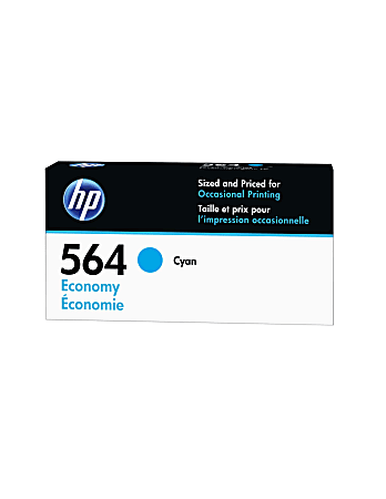 HP 564 Economy-Yield Cyan Ink Cartridge (B3B12AN)