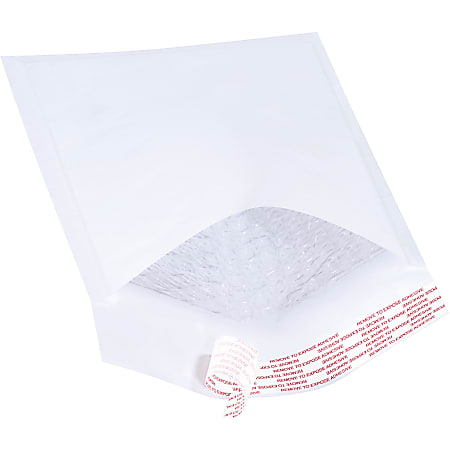 Office Depot® Brand White Self-Seal Bubble Mailers, #0, 6" x 10", Pack Of 25