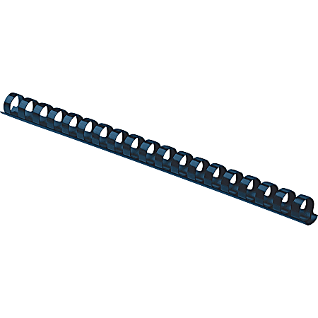 Fellowes® 19-Ring Plastic Comb Binding, 0.4" x 10.8" x 0.4", Navy, Pack Of 100