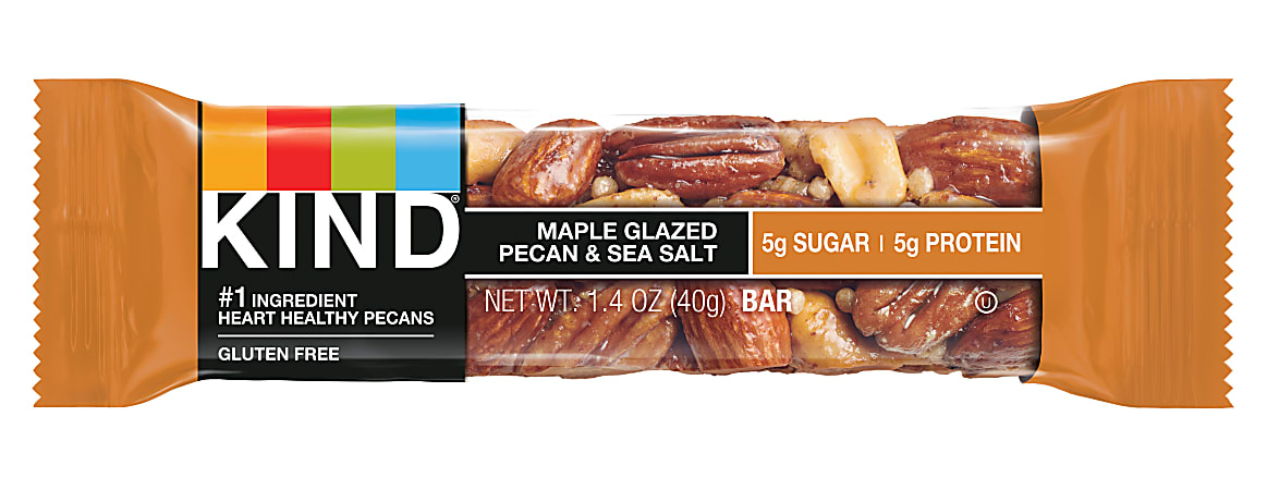 Nuts and Spices Bar, Maple Glazed Pecan and Sea Salt, 1.4 oz Bar, 12/Box