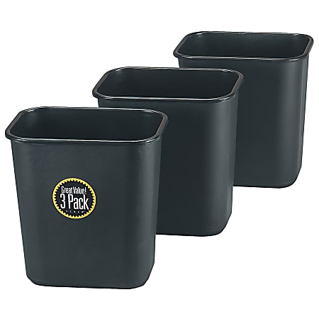 5 Gallon Black Buckets Six (6) Pack | Plastic | Black