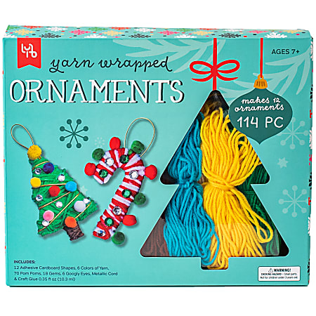 Little Yellow Bicycle Holiday Craft Kit, Yarn Wrapping Ornament