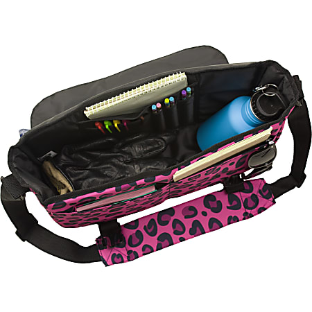 Wildkin Jumpstart Messenger Bag Pink Leopard Office Depot