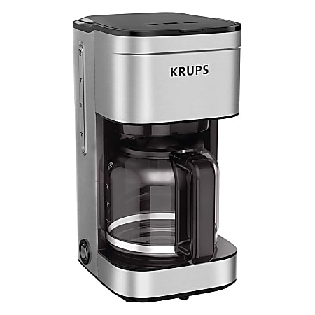 KRUPS Simply Brew 10-Cup Programmable Coffee Maker, Silver