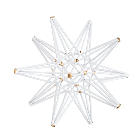 Anji Mountain Large Star, 7"H x 7"W x 7”D, White