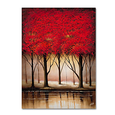 Trademark Global Serenade In Red Gallery-Wrapped Canvas Print By Rio, 24"H x 32"W