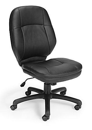 OFM Stimulus Mid-Back Chair, Black/Silver