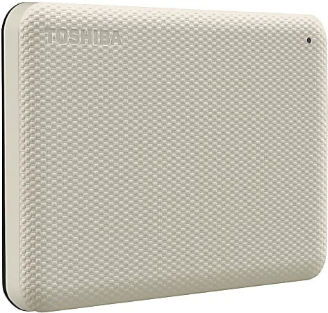 Toshiba Canvio Advance Portable External Hard Drive, 1TB, White