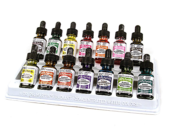 Dr. Ph. Martin's Radiant Concentrated Watercolor Set, Set C, 0.5 Oz