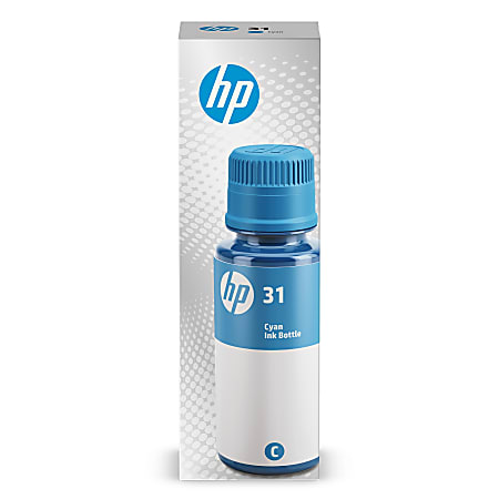 HP 31 Cyan Ink Bottle, 1VU26AN