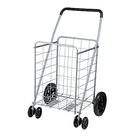 Honey-Can-Do High-Performance Steel Folding Utility Cart, 39"H x 21 5/8"W x 24"D, Gray, Standard Delivery