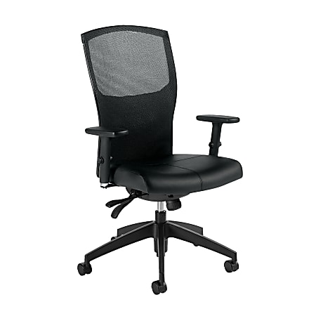 Global® Alero™ Bonded Leather High-Back Multi-Tilter Chair, Black
