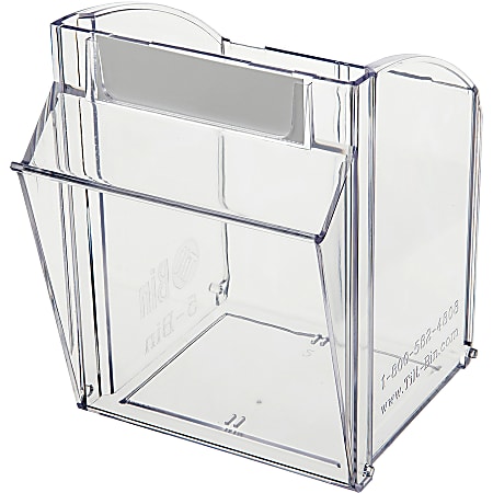 Deflect-O Tilt Bin Interlocking Compartment Storage, Black/Transparent  (20604OP), Staples