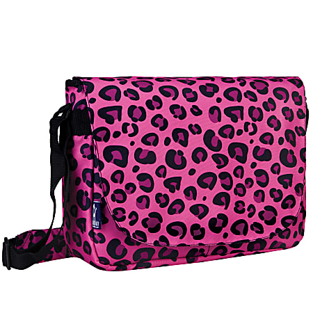 Wildkin Laptop Messenger Bag, Pink Leopard