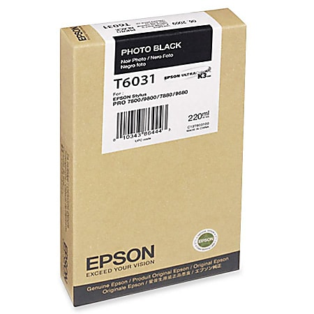 Epson Original Ink Cartridge - Inkjet - Photo Black - 1 Each