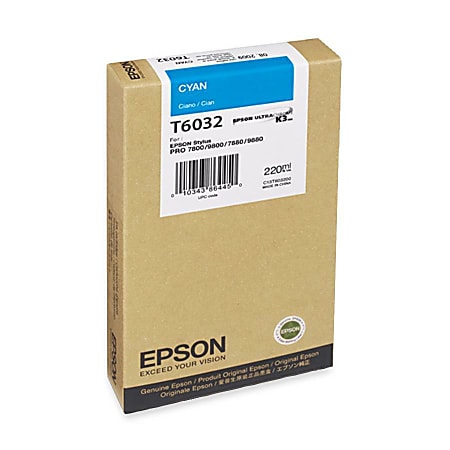 Epson Original Ink Cartridge, Cyan, T603200
