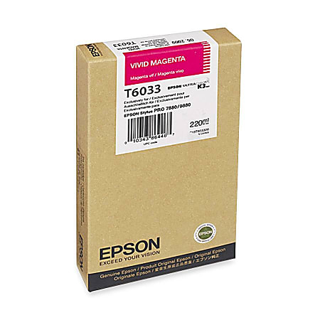 Epson UltraChrome T6033 Original Ink Cartridge - Inkjet - Magenta - 1 Each