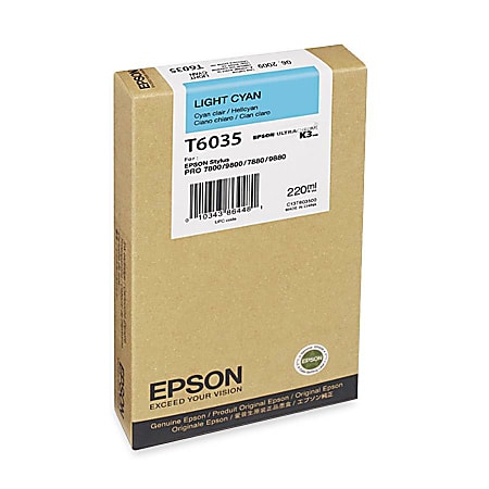 Epson Original Ink Cartridge, Light Cyan, T603500