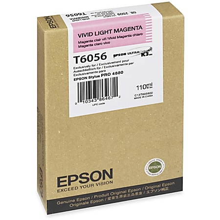 Epson T605C - 110 ml - light magenta - original - ink cartridge - for Stylus Pro 4800