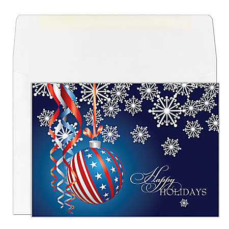 Custom Full-Color Holiday Cards With Envelopes, 7" x 5", Display With Pride, Box Of 25 Cards