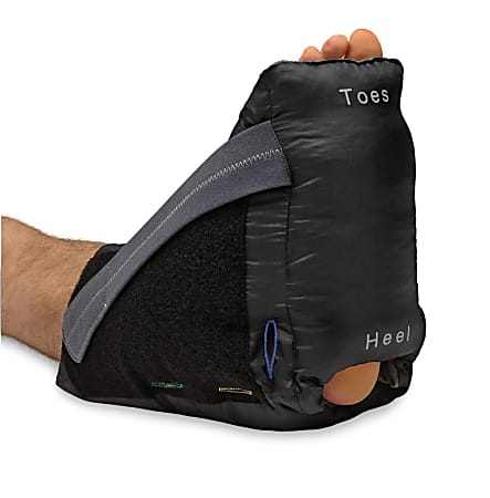 Medline HEELMEDIX Heel Protectors, Standard Size, 11 - 19", Black/Gray, Case Of 4