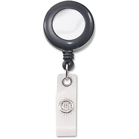 Retractable ID Badge Holder Black - Office Depot