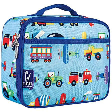 Wildkin Polyester Lunch Box, Trains, Plains And Trucks By Olive Kids