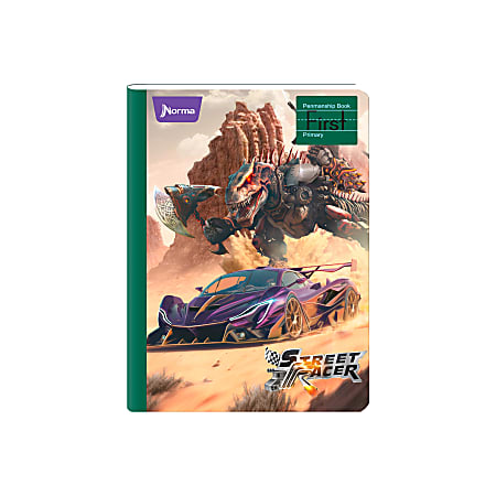 Norma Kiut Composition Notebook, 10-1/2" x 7-1/2", 1 Subject, College Ruled, 200 Sheets, Street Racer, 551505