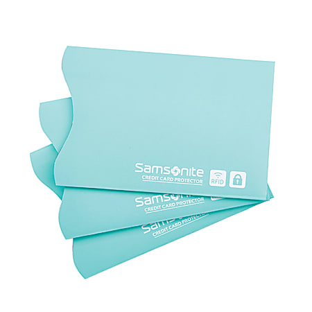 Samsonite RFID Sleeves Turquoise Pack Of 3 - Office Depot
