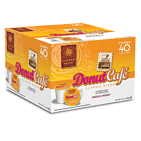 Copper Moon® World Coffees Single-Serve Coffee K-Cup®, Donut Cafe, Carton Of 40
