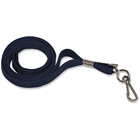 Advantus 36" Deluxe Lanyard With J-Hook, 36" Length, Blue, Pack Of 23