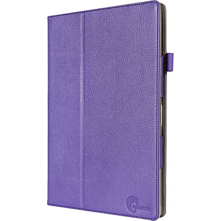 i-Blason Slim Book Carrying Case Tablet PC, Credit Card, ID Card - Purple - Synthetic Leather - Hand Strap