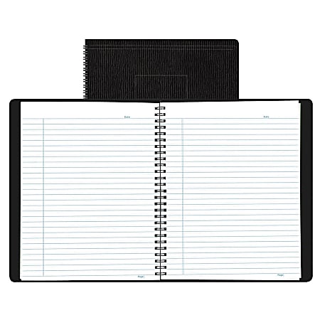 Blueline® EcoLogix™ 100% Recycled Wirebound Notebook, 7 1/8" x 8 7/8", 1 Subject, College Ruled, 80 Sheets, Black