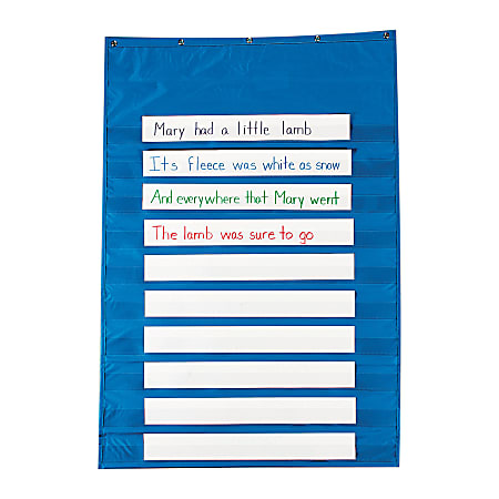 Pacon® Standard Pocket Chart, 34" x 50", Blue