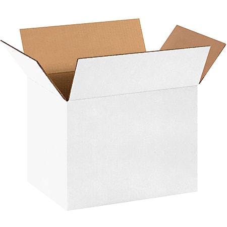 Partners Brand Corrugated Boxes, 10"H x 10"W x 14"D, White, Bundle Of 25