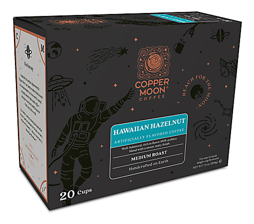 Copper Moon® World Coffees Single-Serve Coffee K-Cup®, Hawaiian Hazelnut, Carton Of 20