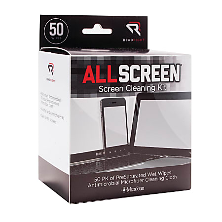 Advantus Read/Right Screen Cleaning Kit - For Display Screen - Alcohol-free, Ammonia-free, Reusable, Antimicrobial, Ant - RR15039