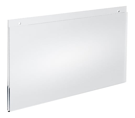 Azar Displays Wall-Mount U-Frame Acrylic Sign Holders, 8 1/2" x 14", Clear, Pack Of 10