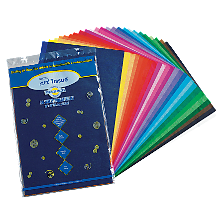 Pacon® Spectra® Assorted Color Tissue Pack, 12" x 18", 25 Colors, Pack Of 50 Sheets