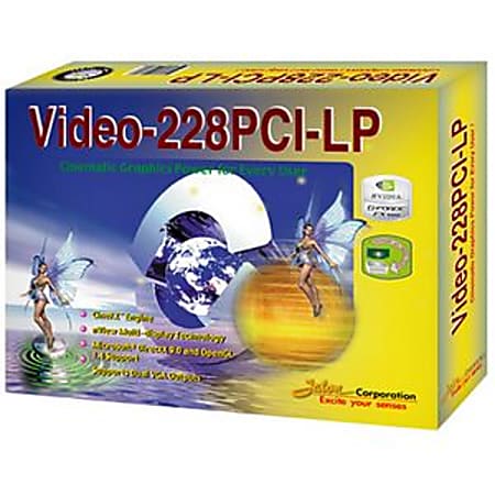 Jaton Video-228PCI-LP Graphics Card Support low profile-Dual VGA-128MB