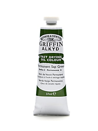 Winsor & Newton Griffin Alkyd Oil Colors, 503, 37 mL, Permanent Sap Green, Pack Of 2