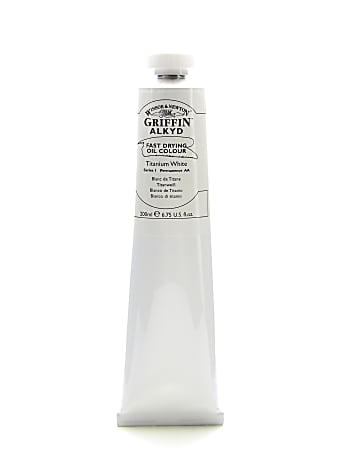 Winsor & Newton Griffin Alkyd Oil Color, 644, 200 mL, Titanium White