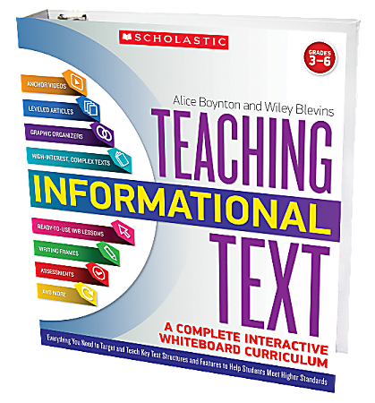 Scholastic Teacher Resources Teaching Informational Text: A Complete Interactive Whiteboard Curriculum, Grades 3-6