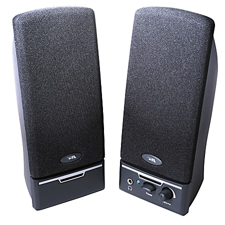 Cyber Acoustics CA-2012RB 2.0 Speaker System - 4 W RMS - Black - 85 Hz to 18 kHz