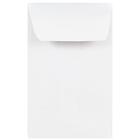 JAM Paper® Coin Envelopes, #1, Gummed Seal, White, Pack Of 100 Envelopes